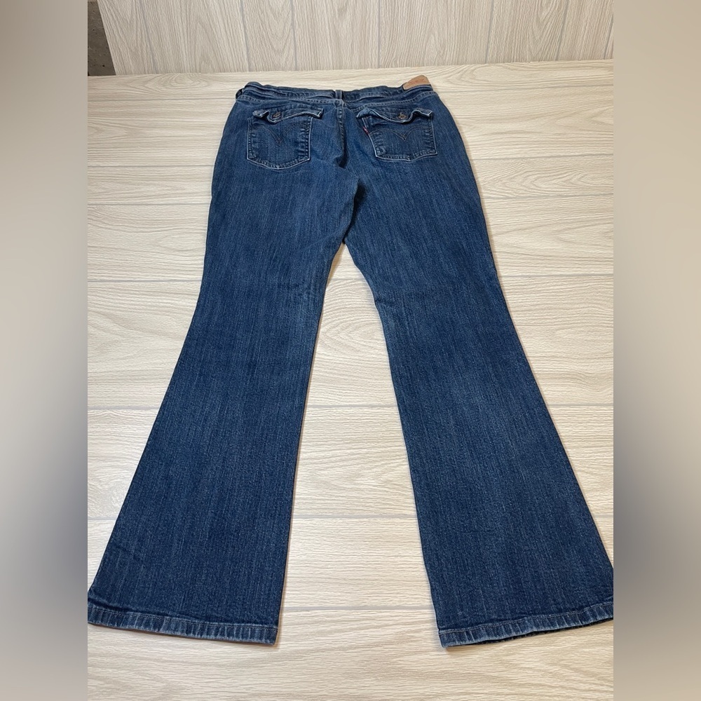 Levi’s 515 Bootcut Dark Wash Blue Denim Midrise Jeans Women’s Size 12M - Picture 2 of 14